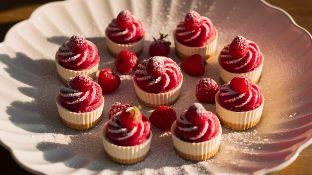 Raspberry Swirl Cheesecake Bites