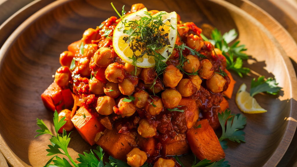 Spicy Chickpea Sweet Potato Bowl