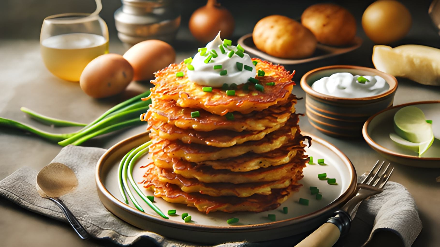 Crispy potato pancakes