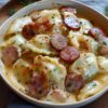 Crockpot Pierogi Casserole with Kielbasa