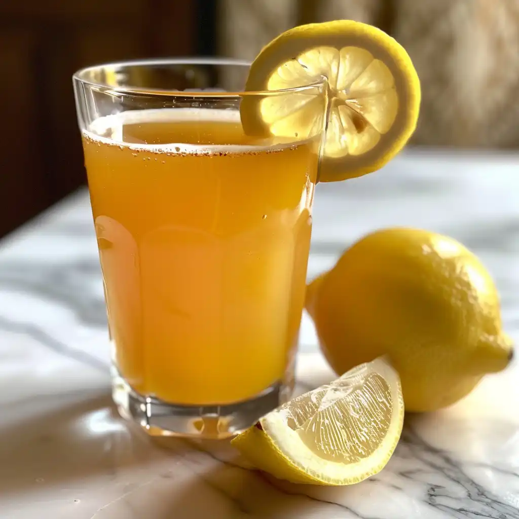 Apple cider vinegar honey drink in a rustic glass for detox and weight loss