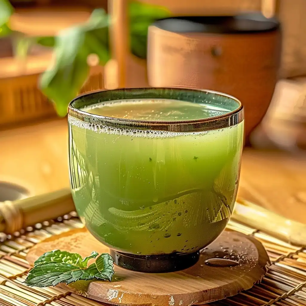 Japanese Mounjaro Recipe fat-burning detox drink in a glass jar