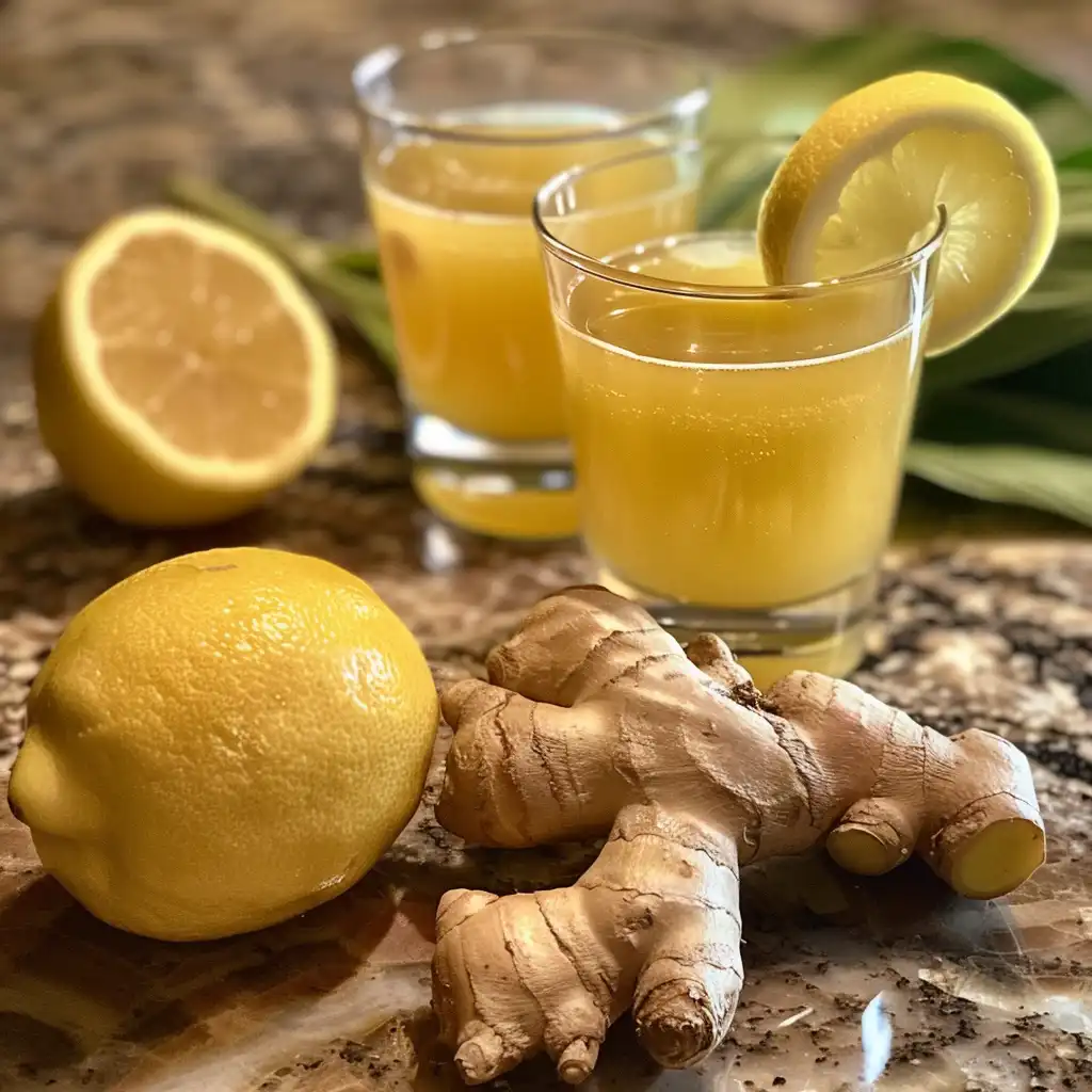how to make lemon ginger shots at home