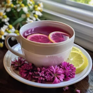 what is red clover tea good for - herbal detox in a glass cup