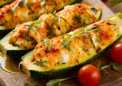 Cheesy Stuffed Zucchini Boats