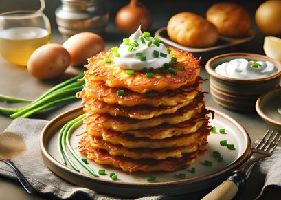 Crispy potato pancakes