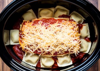 Crockpot Ravioli Lasagna