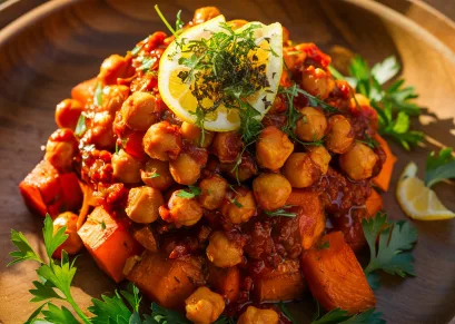 Spicy Chickpea Sweet Potato Bowl