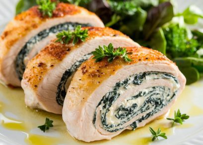 Spinach and Feta Chicken Rolls